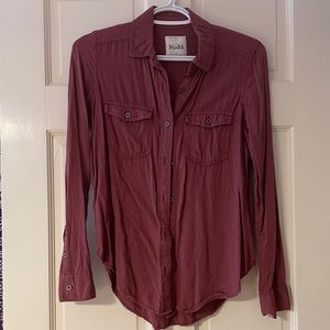 Mudd Maroon Button Down Shirt